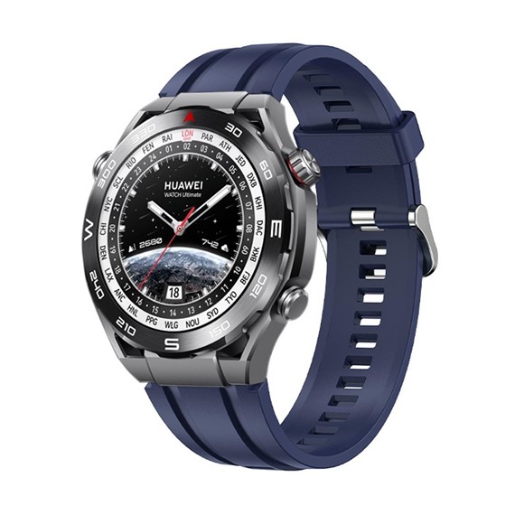 Microsonic Huawei Watch Ultimate Kordon Silicone Sport Band Lacivert 1