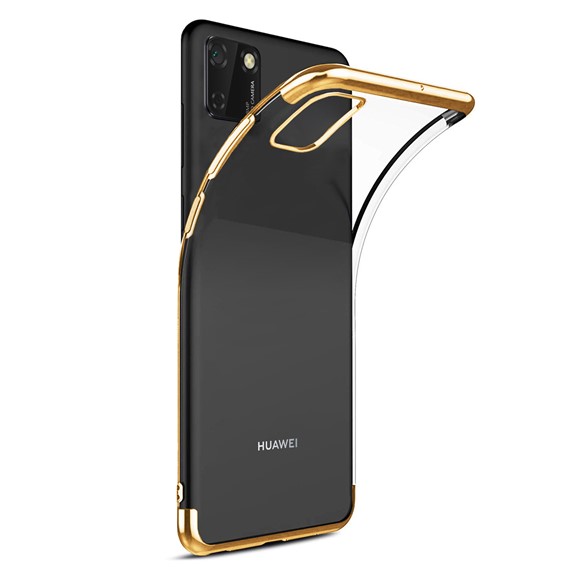 Microsonic Huawei Y5P Kılıf Skyfall Transparent Clear Gold 2