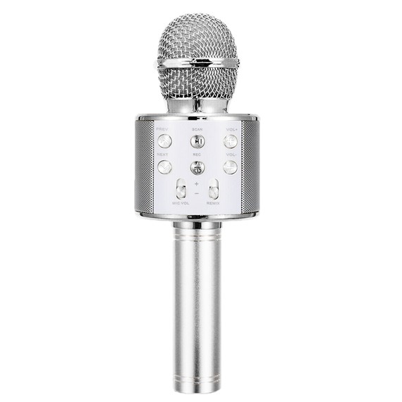 Microsonic Karaoke Bluetooth Mikrofon Gümüş 1