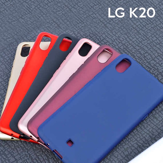 Microsonic Matte Silicone LG K20 2019 Kılıf Mavi 3