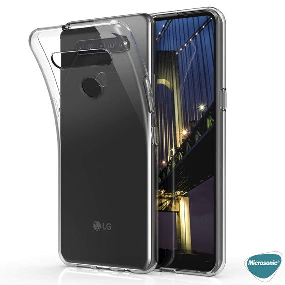 Microsonic LG K51S Kılıf Transparent Soft Beyaz 5