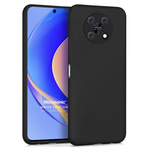 Microsonic Matte Silicone Huawei Nova Y90 Kılıf Siyah 1