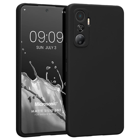 Microsonic Matte Silicone Infinix Hot 20 Kılıf Siyah 1