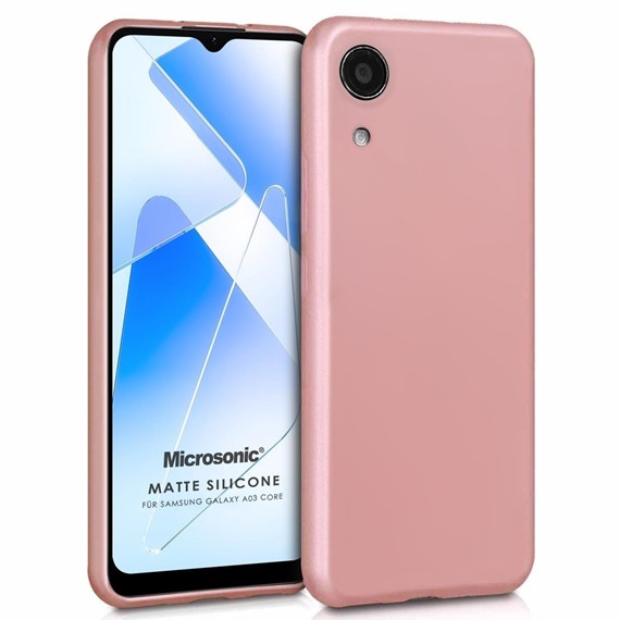 Microsonic Matte Silicone Samsung Galaxy A03 Core Kılıf Rose Gold 1