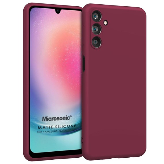 Microsonic Matte Silicone Samsung Galaxy M34 5G Kılıf Mor 1