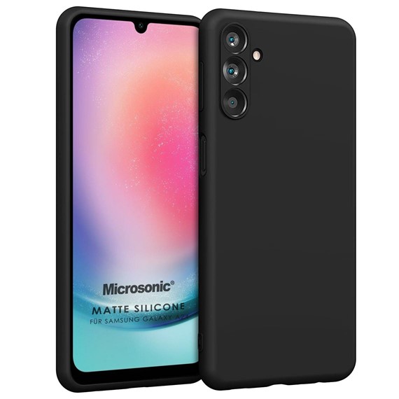 Microsonic Matte Silicone Samsung Galaxy A05s Kılıf Siyah 1