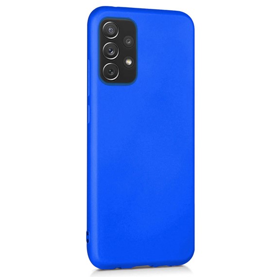 Microsonic Matte Silicone Samsung Galaxy A52 Kılıf Mavi 2