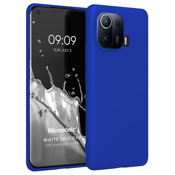 Microsonic Matte Silicone Xiaomi Mi 11 Pro Kılıf Mavi 1