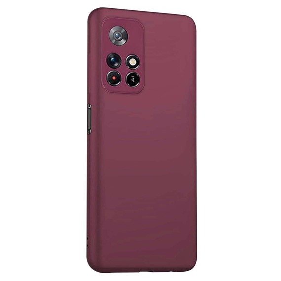 Microsonic Matte Silicone Xiaomi Poco M4 Pro Kılıf Mor 2