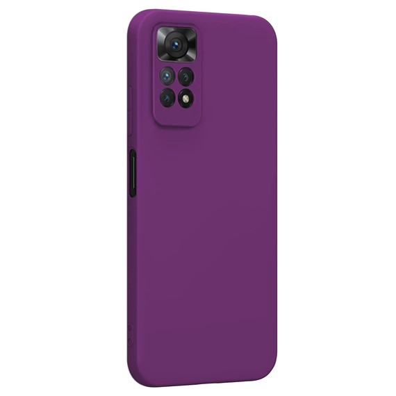 Microsonic Matte Silicone Xiaomi Redmi Note 11S Kılıf Mor 2