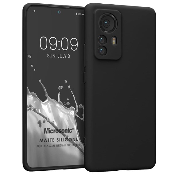 Microsonic Matte Silicone Xiaomi Redmi Note 12S Kılıf Siyah 1