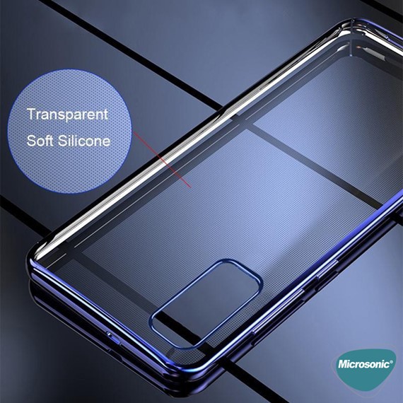 Microsonic Oppo A72 Kılıf Skyfall Transparent Clear Mavi 5