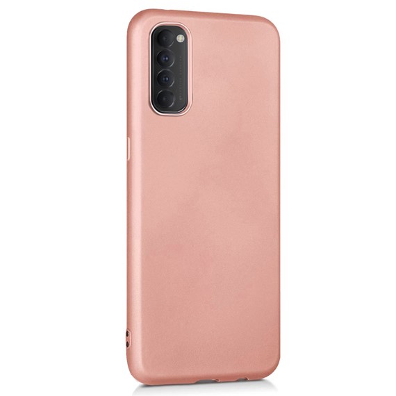 Microsonic Matte Silicone Oppo Reno 4 Pro Kılıf Rose Gold 2