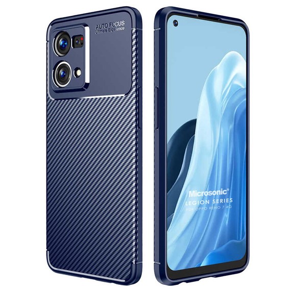 Microsonic Oppo Reno 7 4G Kılıf Legion Series Lacivert 1