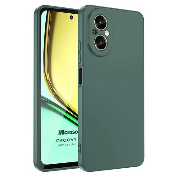 Microsonic Realme 12 Lite Kılıf Groovy Soft Koyu Yeşil 1