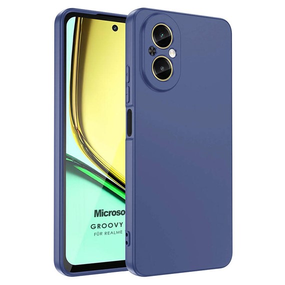 Microsonic Realme 12 Lite Kılıf Groovy Soft Lacivert 1