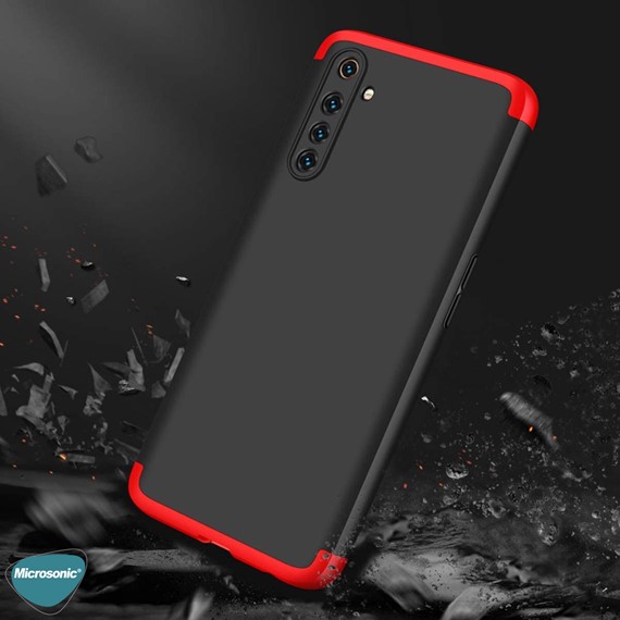 Microsonic Realme 6 Kılıf Double Dip 360 Protective Kırmızı 4