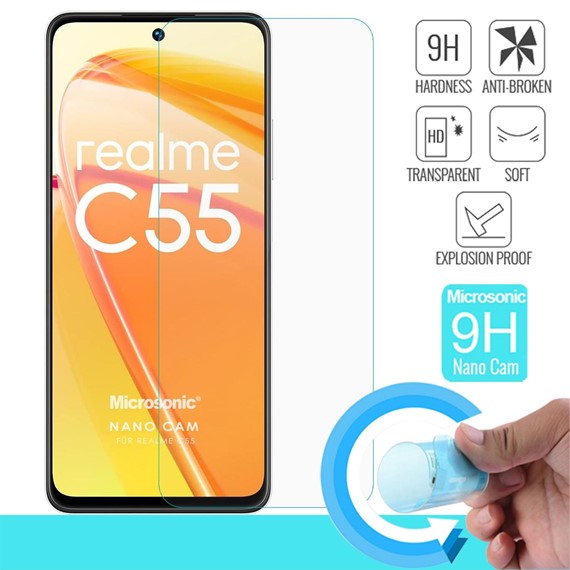 Microsonic Realme C55 Nano Glass Cam Ekran Koruyucu 2