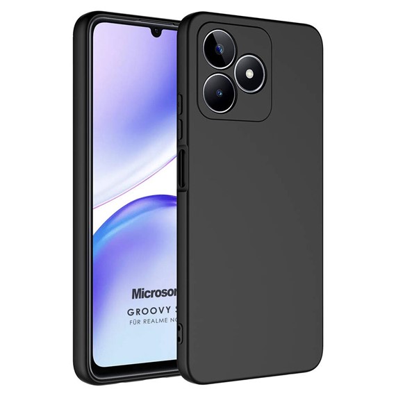 Microsonic Realme Note 50 Kılıf Groovy Soft Siyah 1