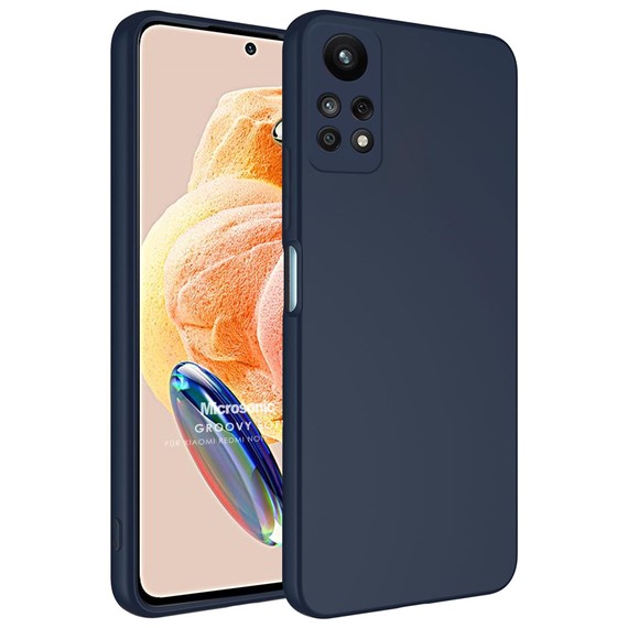 Microsonic Redmi Note 12 Pro 4G Kılıf Groovy Soft Lacivert 1