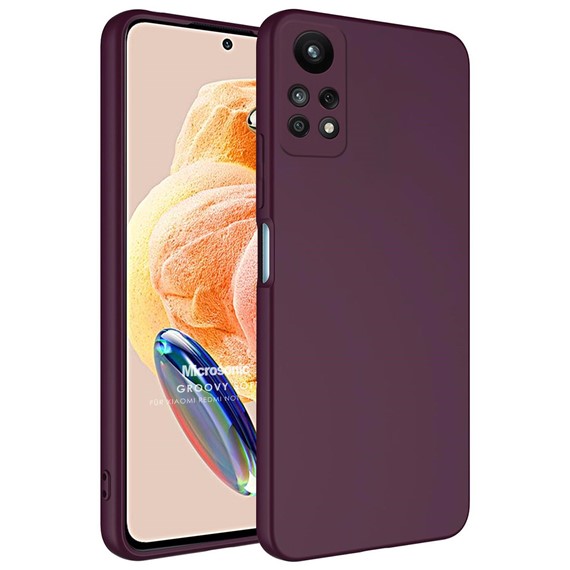 Microsonic Redmi Note 12 Pro 4G Kılıf Groovy Soft Mor 1