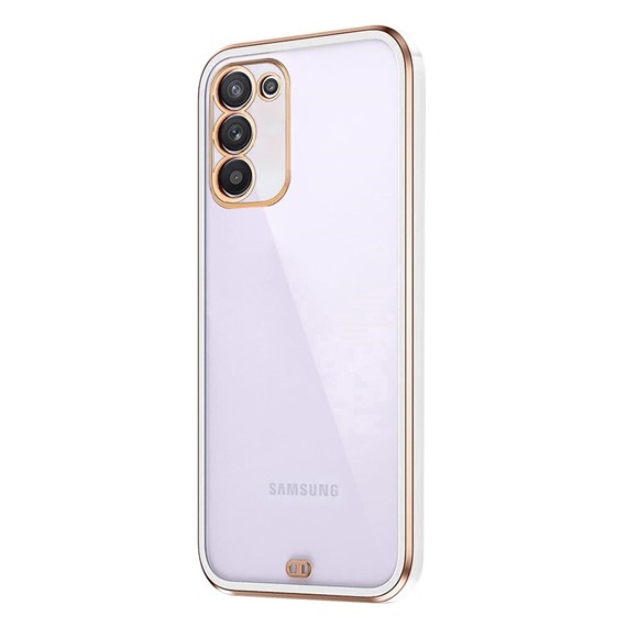 Microsonic Samsung Galaxy A03S Kılıf Laser Plated Soft Beyaz 2