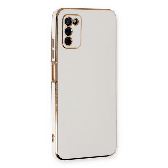 Microsonic Samsung Galaxy A03s Kılıf Olive Plated Beyaz 1