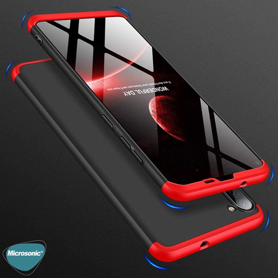 Microsonic Samsung Galaxy A11 Kılıf Double Dip 360 Protective Kırmızı 4