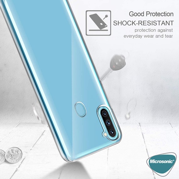 Microsonic Samsung Galaxy A11 Kılıf Transparent Soft Beyaz 4