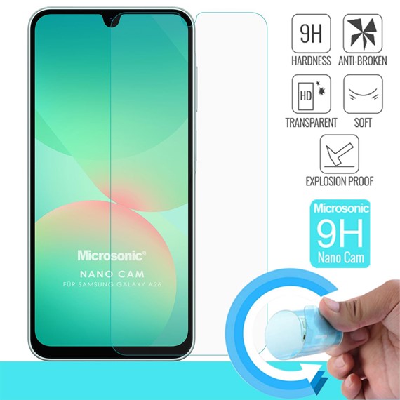 Microsonic Samsung Galaxy A26 Nano Glass Cam Ekran Koruyucu 2