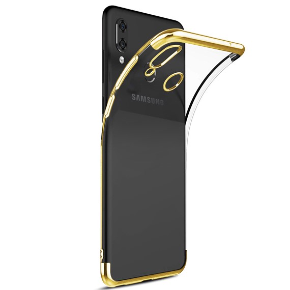 Microsonic Samsung Galaxy A30 Kılıf Skyfall Transparent Clear Gold 2