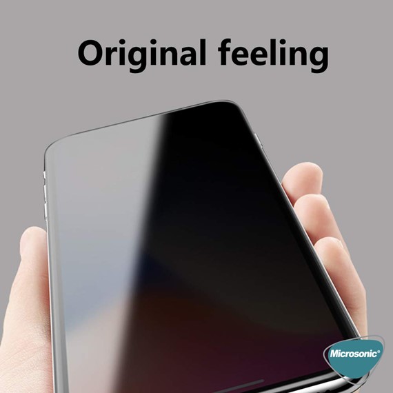 Microsonic Samsung Galaxy A04e Privacy 5D Gizlilik Filtreli Cam Ekran Koruyucu Siyah 4
