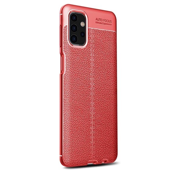 Microsonic Samsung Galaxy A32 5G Kılıf Deri Dokulu Silikon Kırmızı 2