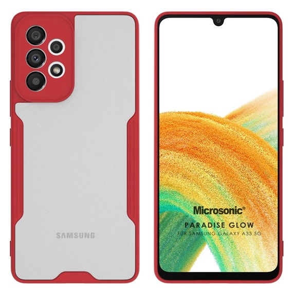 Microsonic Samsung Galaxy A33 5G Kılıf Paradise Glow Kırmızı 1