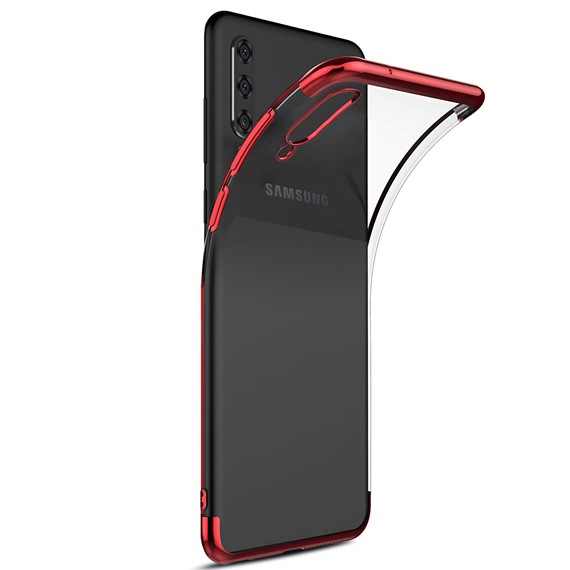 Microsonic Samsung Galaxy A50 Kılıf Skyfall Transparent Clear Kırmızı 2
