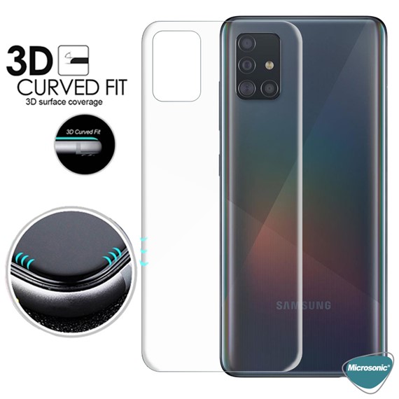 Microsonic Samsung Galaxy A51 Ön Arka Kavisler Dahil Tam Ekran Kaplayıcı Film 2