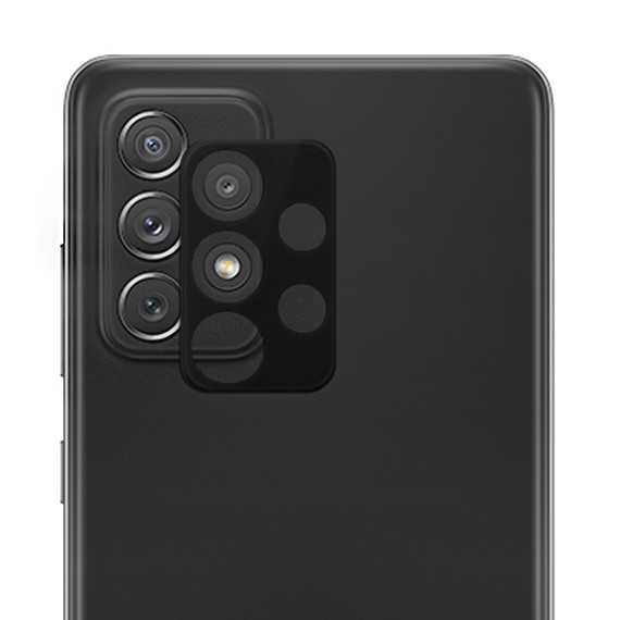 Microsonic Samsung Galaxy A72 Kamera Lens Koruma Camı V2 Siyah 1