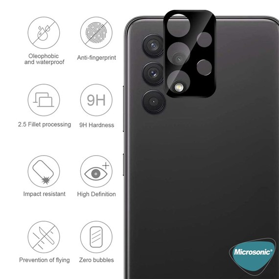 Microsonic Samsung Galaxy A52s Kamera Lens Koruma Camı V2 Siyah 2