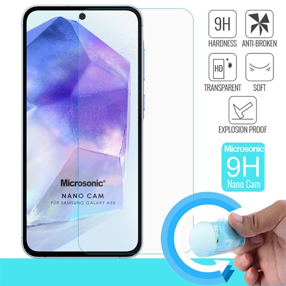 Microsonic Samsung Galaxy A55 Nano Glass Cam Ekran Koruyucu 2