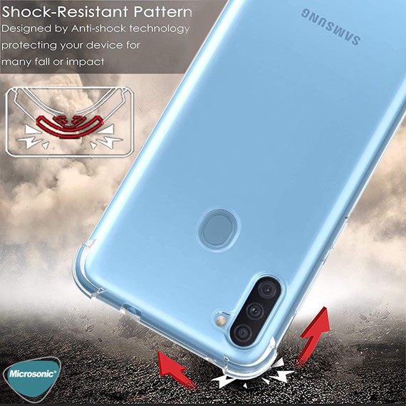 Microsonic Shock Absorbing Kılıf Samsung Galaxy M11 Şeffaf 4