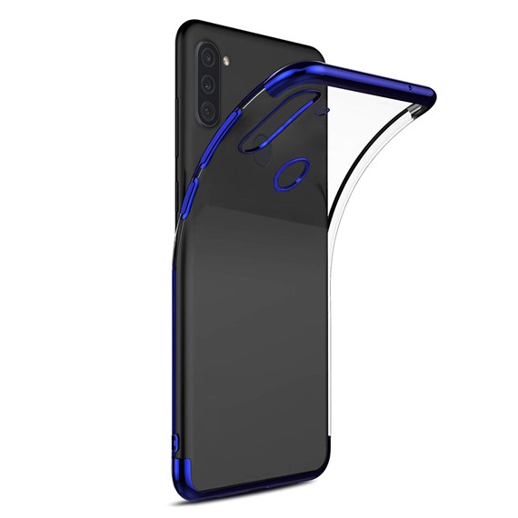 Microsonic Samsung Galaxy M11 Kılıf Skyfall Transparent Clear Mavi 2