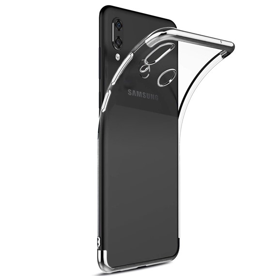 Microsonic Samsung Galaxy M20 Kılıf Skyfall Transparent Clear Gümüş 2