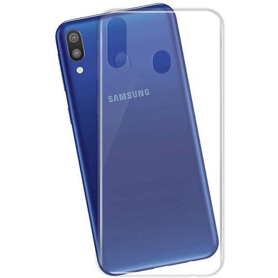 Microsonic Samsung Galaxy M20 Kılıf Transparent Soft Beyaz 3