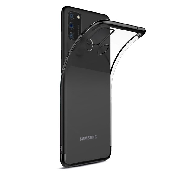 Microsonic Samsung Galaxy M21 Kılıf Skyfall Transparent Clear Siyah 2