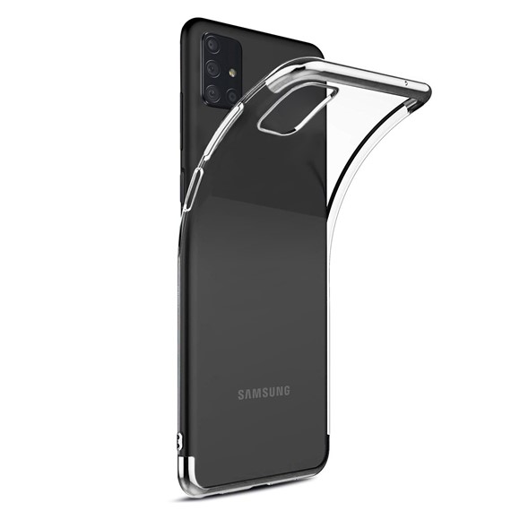 Microsonic Samsung Galaxy M51 Kılıf Skyfall Transparent Clear Gümüş 2