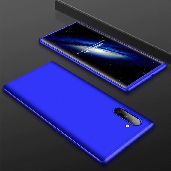 Microsonic Samsung Galaxy Note 10 Kılıf Double Dip 360 Protective Mavi 3