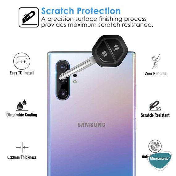 Microsonic Samsung Galaxy Note 10 Kamera Lens Koruma Camı V2 Siyah 2