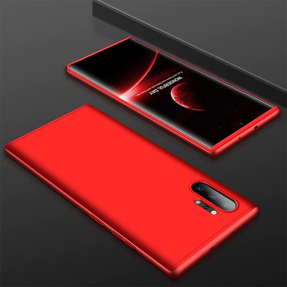 Microsonic Samsung Galaxy Note 10 Plus Kılıf Double Dip 360 Protective Kırmızı 3