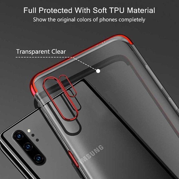 Microsonic Samsung Galaxy Note 10 Plus Kılıf Skyfall Transparent Clear Kırmızı 4