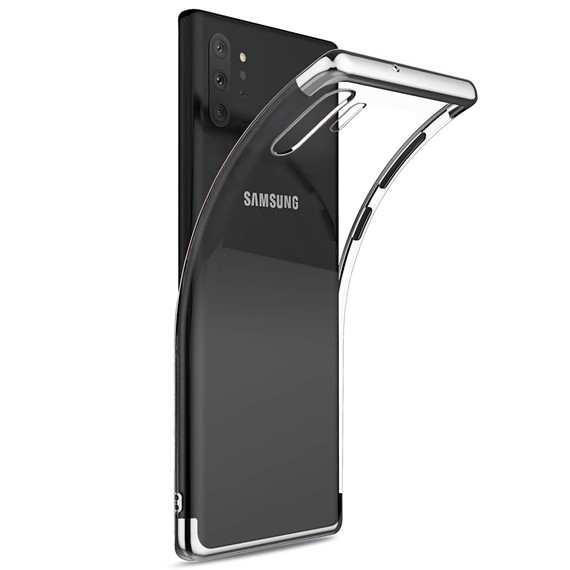 Microsonic Samsung Galaxy Note 10 Plus Kılıf Skyfall Transparent Clear Gümüş 2